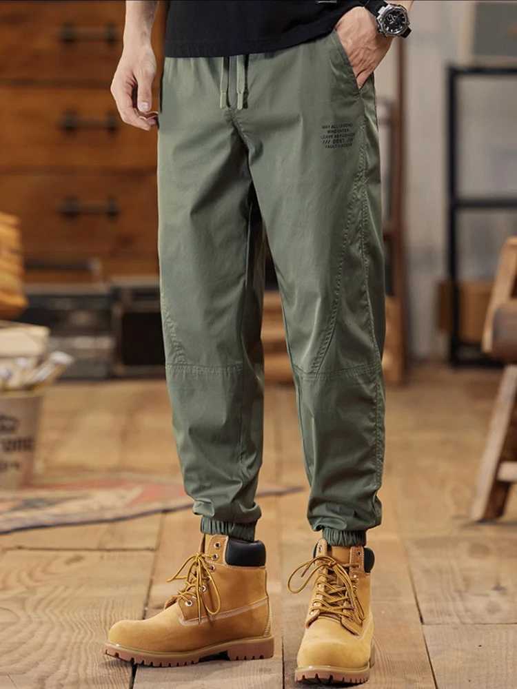 American style functional landing engineering pants mens summer trendy brand loose and niche design straight leg LX241107