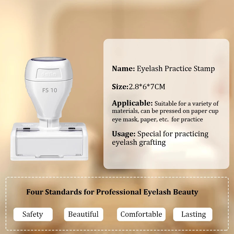Eyelash Practice Extension Tool with Stamps to Assist Women in Plastic Makeup Stamps 241107