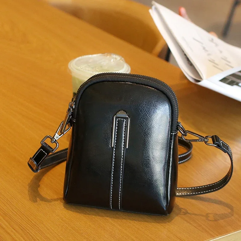 Ladies cowhide Genuine leather handbags women Fashion vintage shoulder bag female crossbody bags luxury high quality 2024 New