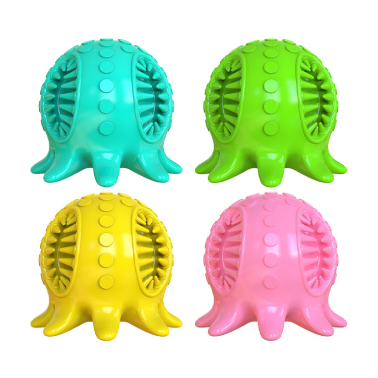Interactive Octopus Pet Dental Care Toy Dog Chewing Toy Eco-friendly Squeaky Pet Toothbrush Dog Chew Toys