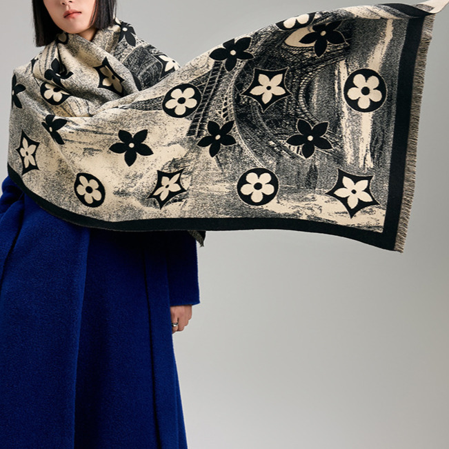 High quality fashion design, Autumn/Winter New Imitation Cashmere Printed Double sided Warm Scarf Shawl