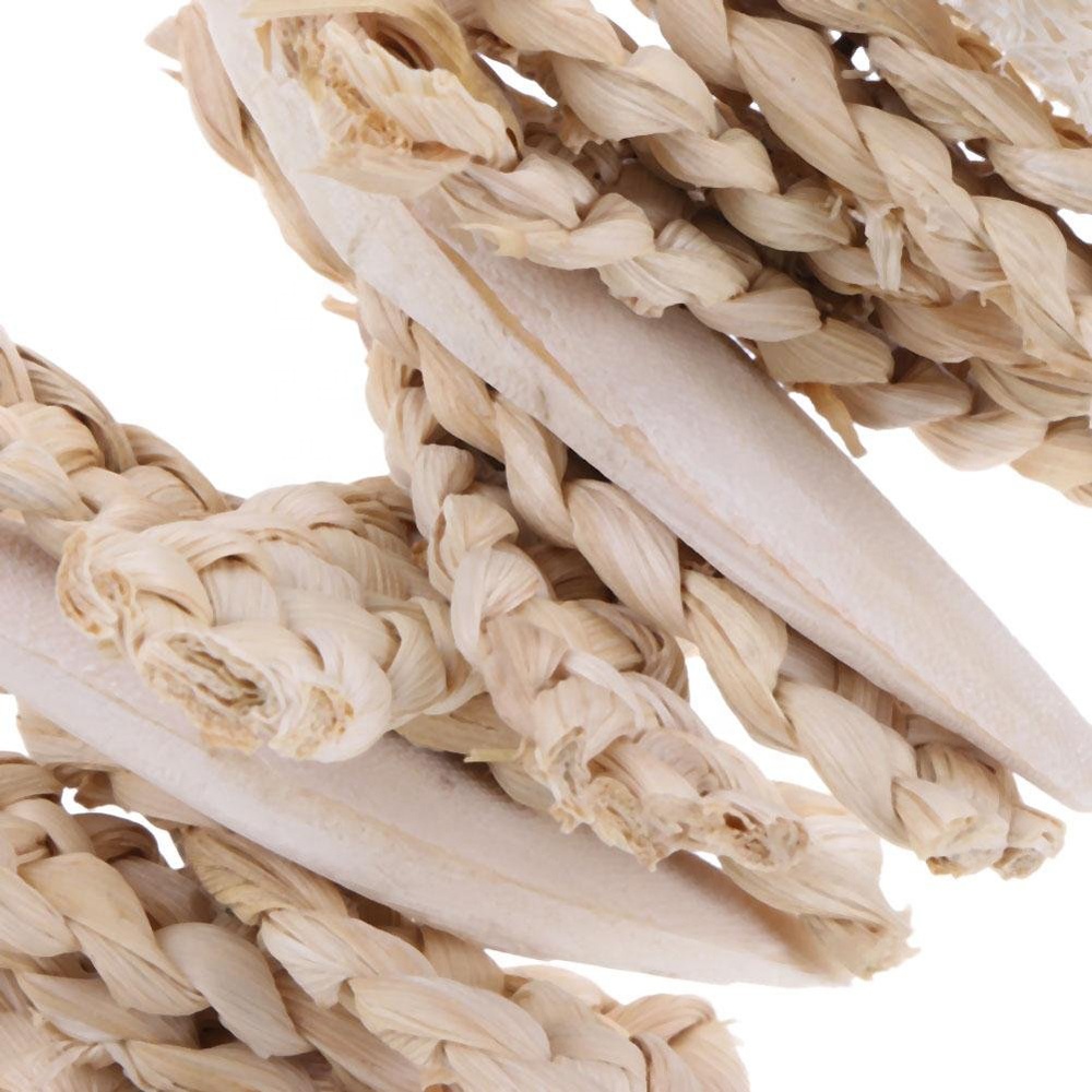 Bird Chew Toy Parrot Supplies Hanging Natural Cuttlefish Bone Calcium Supplement Straw Grass Bite Gnawing Toy for Parrot Budgie