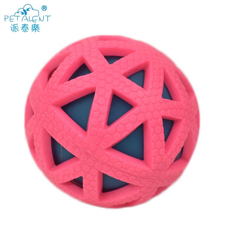 Dog rubber squeaky tooth cleaning ball