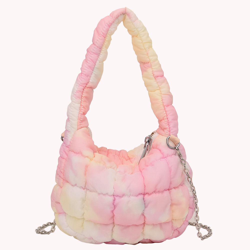 Women Cloud Purse Large Capacity Quilted Hobo Handbag Lightwight Puffer Shoulder Bag Girls Outdoor Leisure Bag