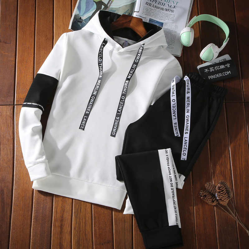Men's Tracksuits Fall/Winter Luxury Letter Print Set Workout Hoodie Sportswear Sweatshirt Pants Sports Jogging 2 Piece