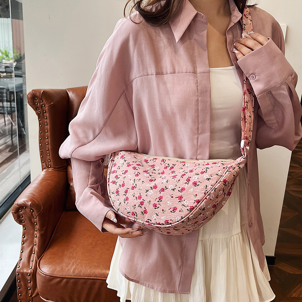 Women Cute Underarm Bag Large Capacity Leisure Armpit Bag Adjustable Strap Fashion Satchel Bag Girls Outdoor Daily Bag