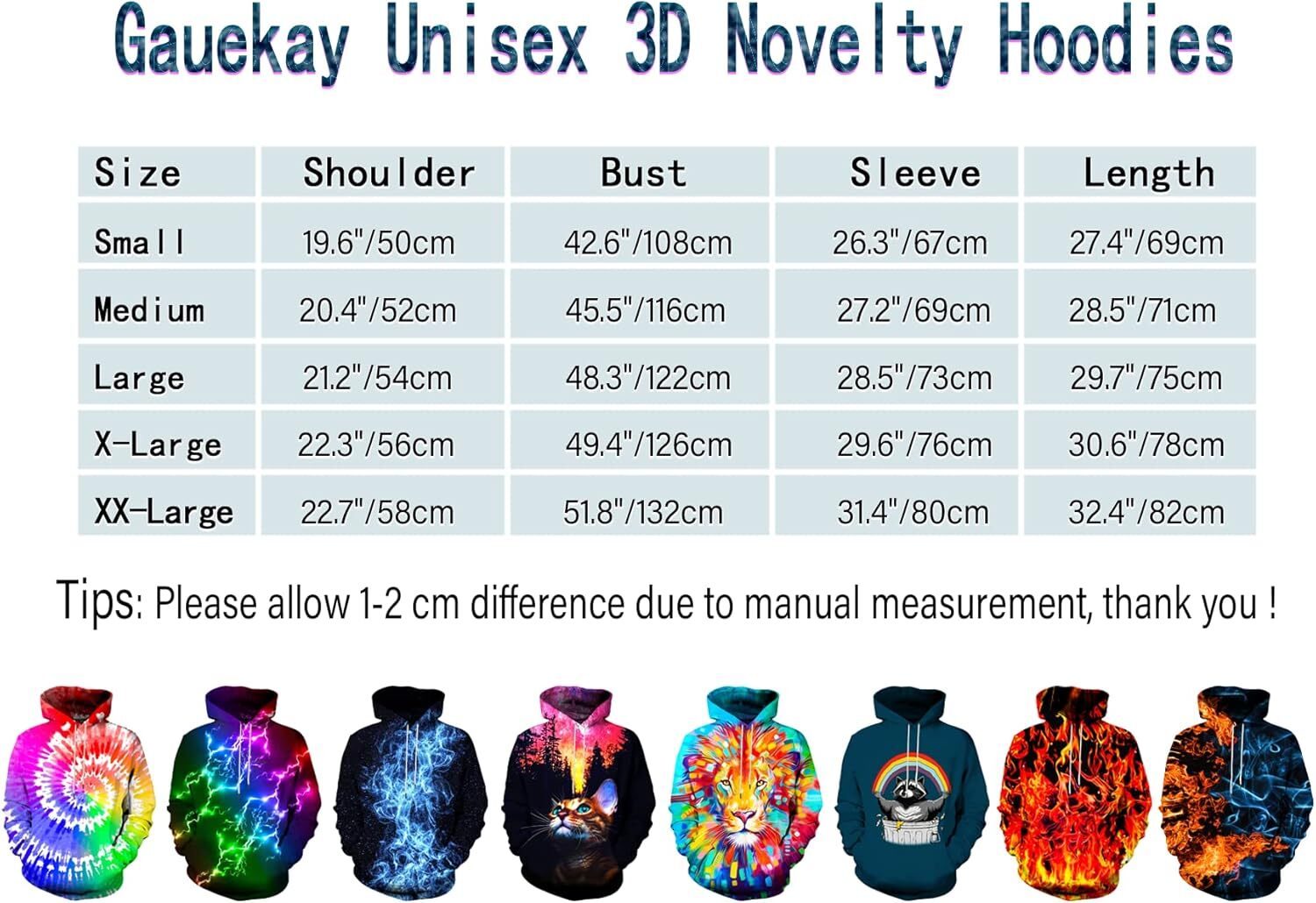 Hoodie for Mens Womens Unisex 3D Novelty Hoodies Graphic Sweatshirt for Men Women with Pockets Graphic Fashionable and cool patterns