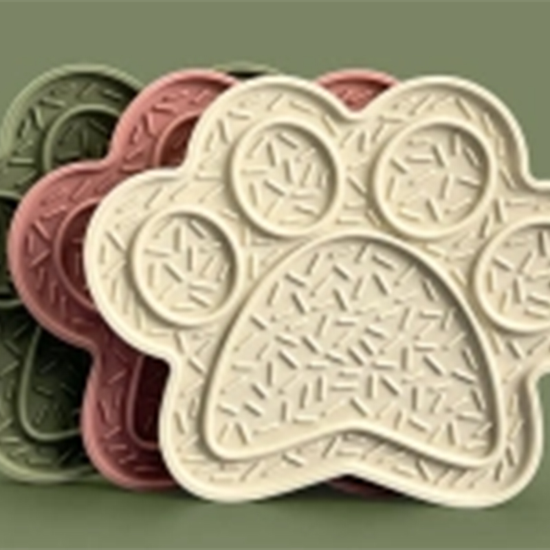 Entertaining Cat Design Self-Feeding Puzzle Plate for Dogs Featuring an Easy Attachment System