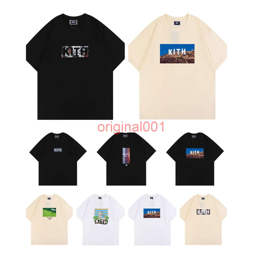 2024 New Kith shirts Tokyo Shibuya T shirt Men Women High Quality Street View Printing Shirts Tee Tops ROSE OMoroccan Tile Tees t-Shirt kth