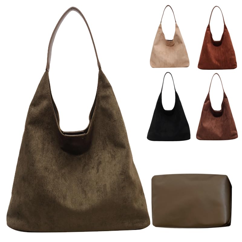 Brown Suede Bags for Women New Brown Suede Tote Bag for Women Suede Hobo Bag Brown Suede Purse Bag Handbag