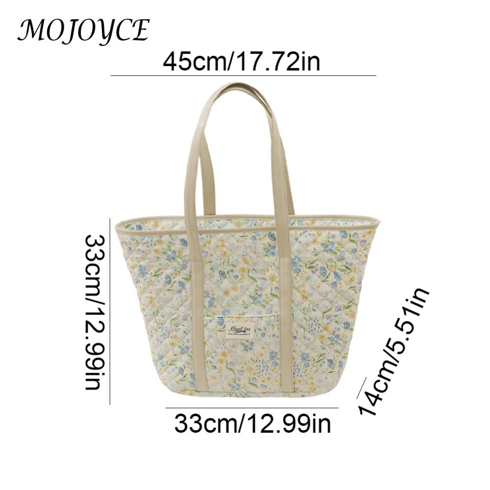 Satchel Purse for Women Quilted Top-Handle Purse Cotton Padded with Zipper with Inner Pockets Hobo Bag for Travel Work