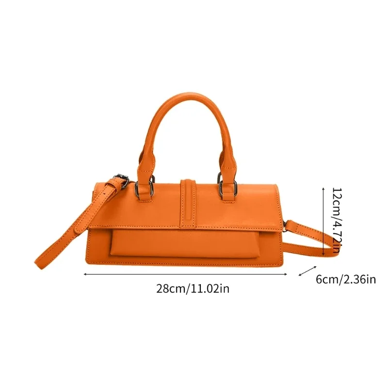 New Free Delivery Small Handbags And Purses Designer Orange Shoulder Bag Stone Pattern Leather Crossbody Female Clutch Bags For Women Designer Bag Lux