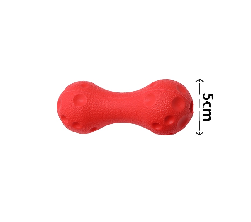Hot Sale Pet Dog Vocal Toy Ball Corgi Training Dog Grinding Teeth Bite Resistant TPR Toy Supplies Vocal Barbell Toy