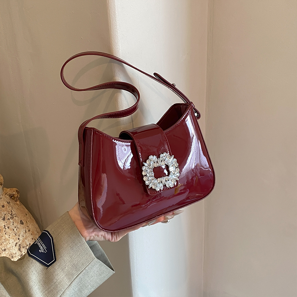Underarm Bag for Women PU Solid Color Crossbody Bag Adjustable Shoulder Strap Hobo Bag Magnetic Closure for Work Travel Vacation