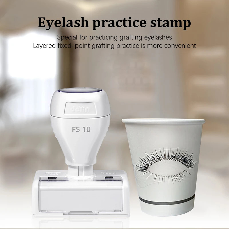 Eyelash Practice Extension Tool with Stamps to Assist Women in Plastic Makeup Stamps 241107 ww