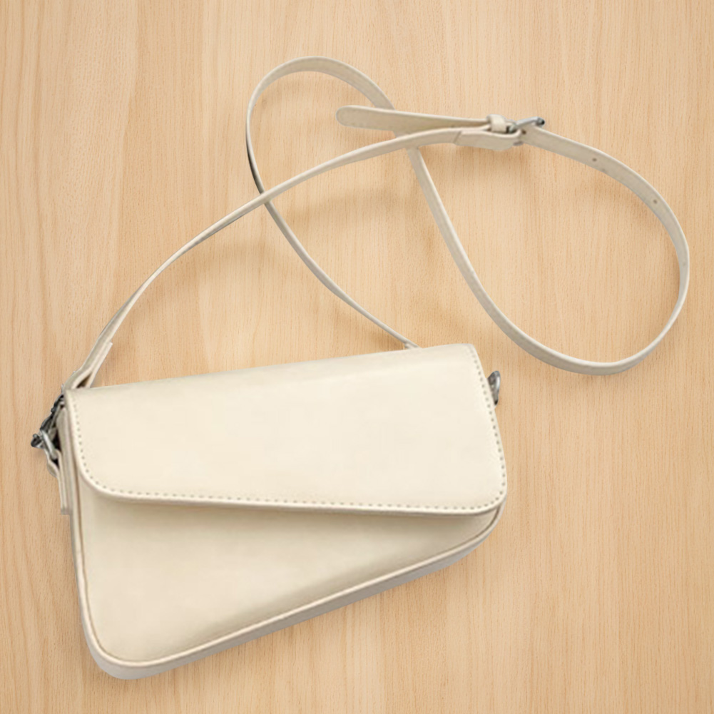 Women PU Small Square Bag Solid Color Flap Shoulder Bag All-Match Daily Satchel Bag Adjustable Strap Outdoor Travel Bag