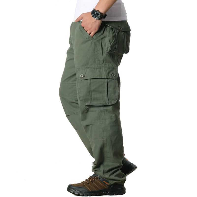Plus Size 42 44 Mens Tactical Pants Army Jogger Cotton Long Trousers Many Pocket Military Camouflage Straight Male Cargo Pants LX241107