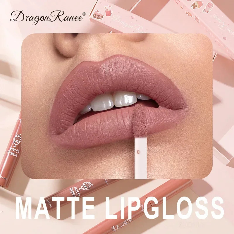 6 pieces/set matte velvet lip gloss waterproof durable liquid lipstick cosmetics beauty keep 24 hours non stick cup cosmetics gift 241107