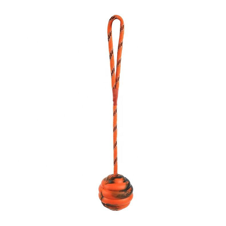 Rubber Dog Exercise and Training Ball Toy Pet Toothbrush Toy Dog Chew Ball Toy with Rope