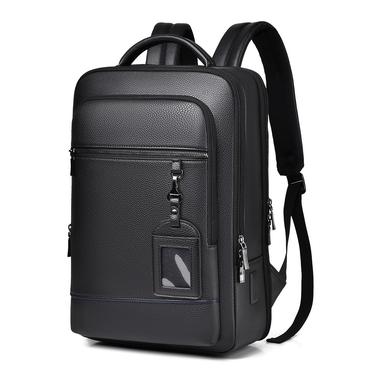 New Trendy Quality PU 15.6 Computer Bag Men's Backpack Multi-compartment Travel Bagpack Business Backbag Mochila School Bag 2025