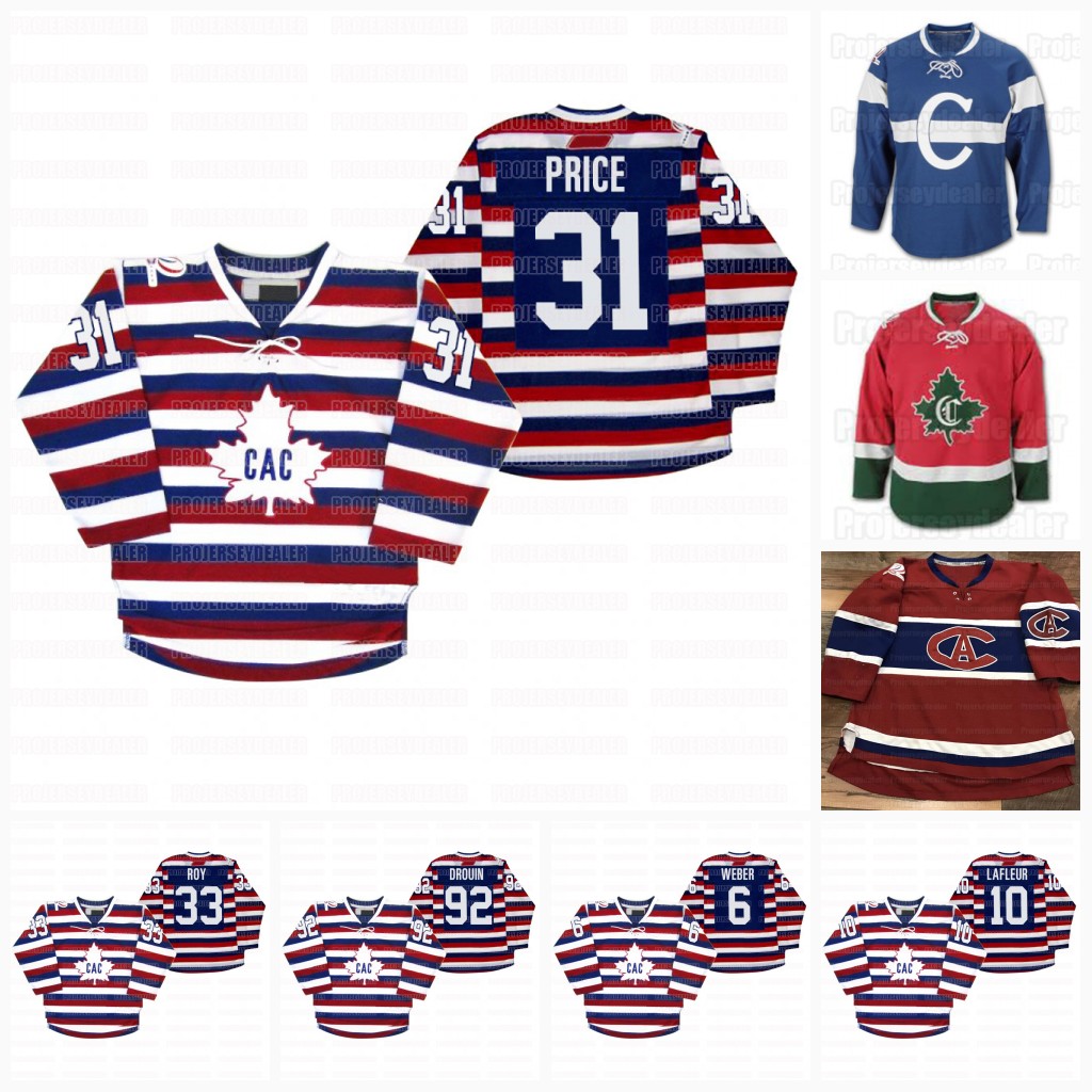 Cole Caufield Canadiens Jersey Centennial 100th Anniversary Nick Suzuki Carey Price Patrick Roy Shea Weber Brendan Gallagher Petry Jonathan Drouin