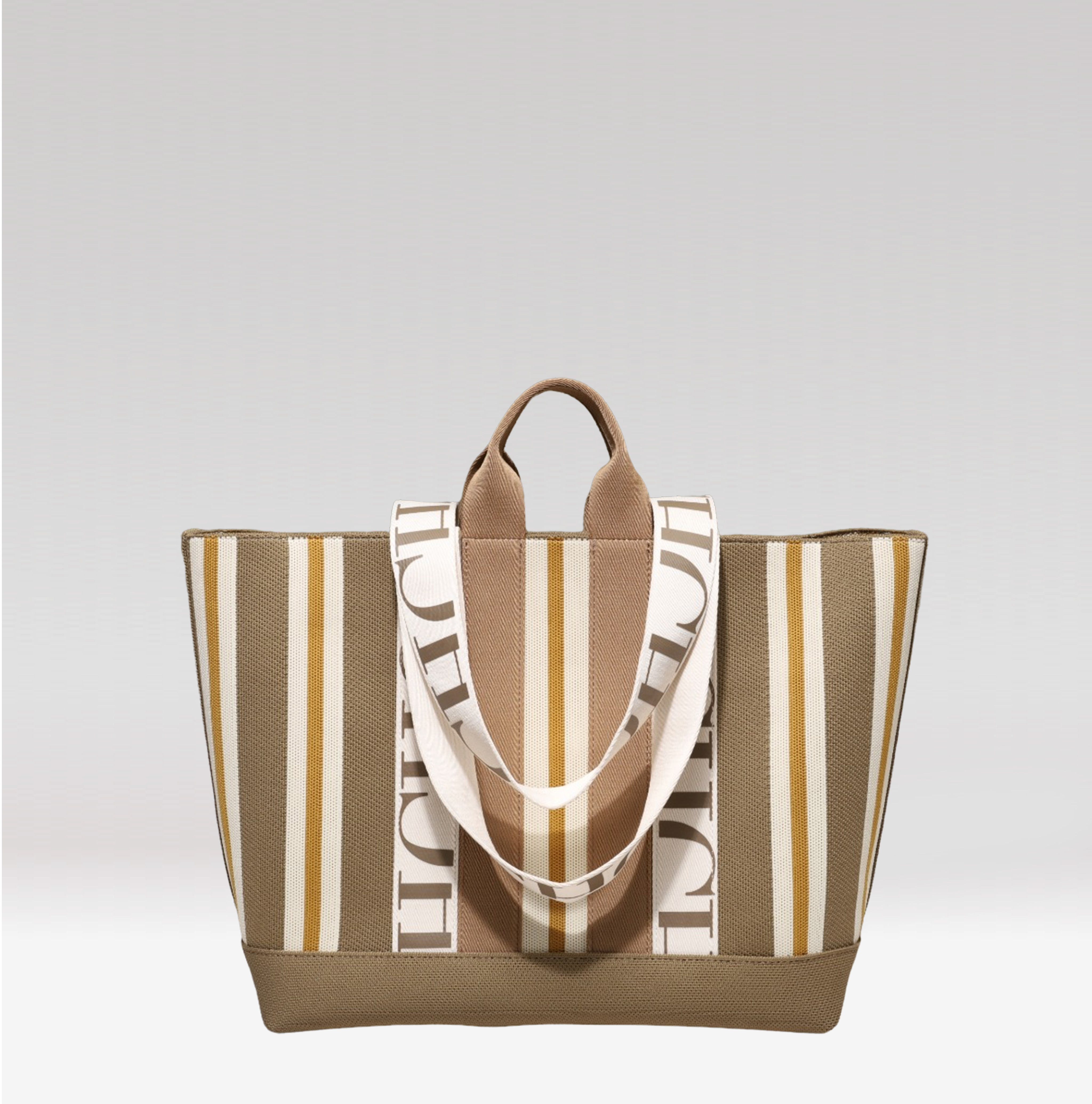 Large Capacity Women Material Shopping CHHC Holiday Handbag New Fashion Classic Retro Stripe Decoration Shoulder Bag designer bag