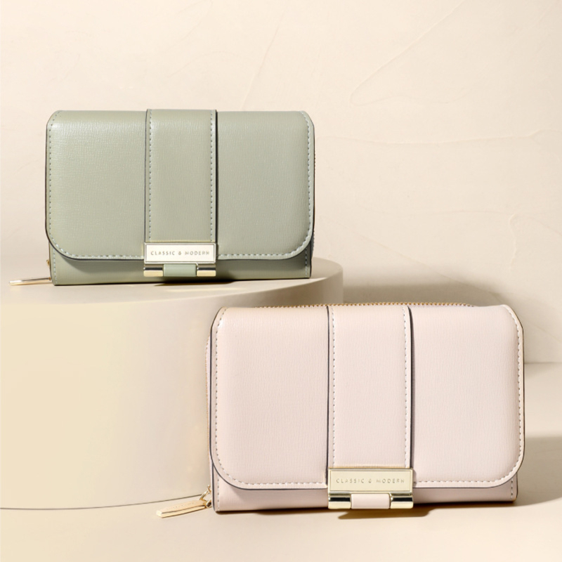 zxx333 Women Light Luxury Card Holder Short Walet Multi Card Card Holder Travel Clutch Bag Zipper Wallet With Coin Purse