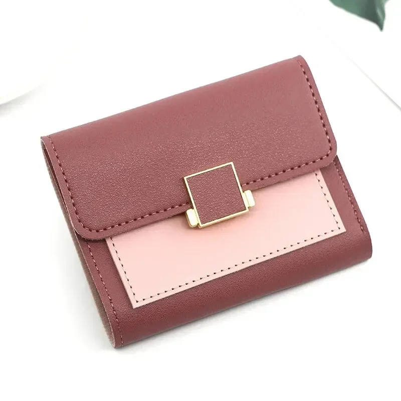 Women's Wallet Credit Card Holder Money Bags Zipper Coin Purse Mini Lightweight Portable Slot Wallets Metal Buckle Purses