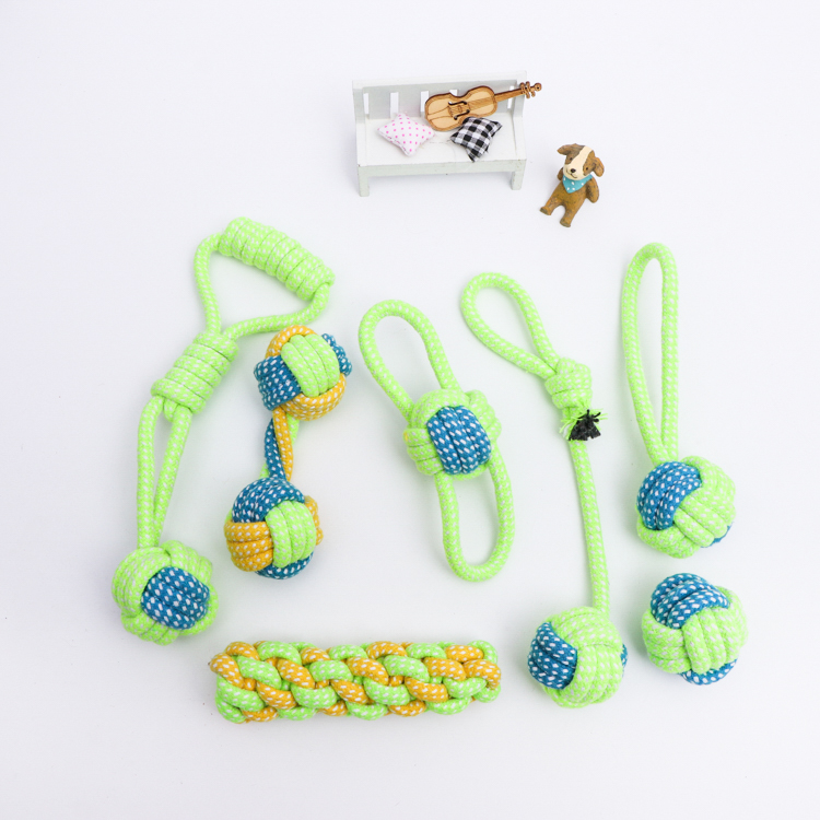 Heavy Duty Dental Dog Rope Toys Kit for Medium Dogs,Knots Indestructible Dog Toys, Cotton Puppy Teething Chew Tug Toy