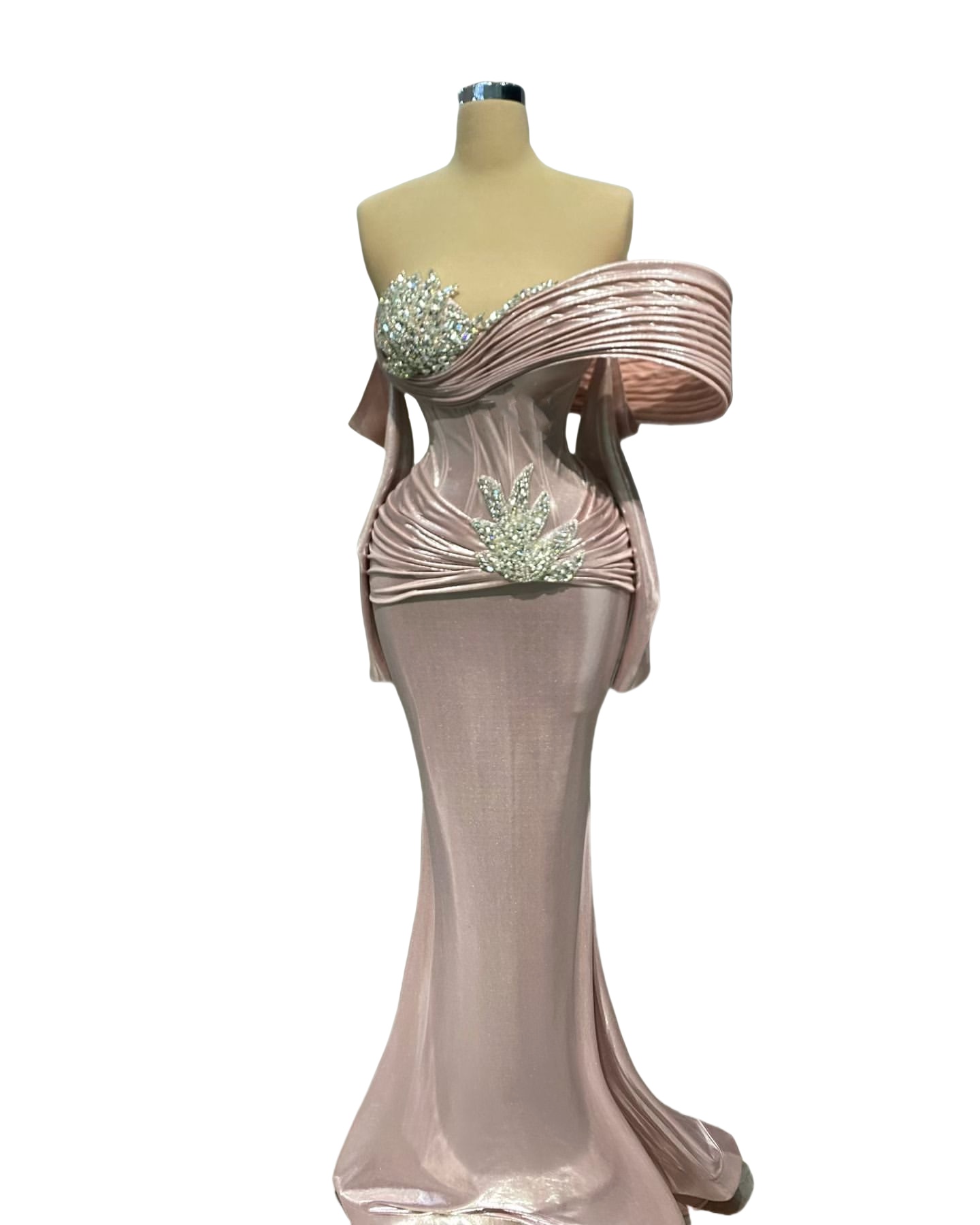 2024 Plus Size Pink Prom Dresses For Special Occasions Rhinestones Satin Stylish Evening Party Birthday Gowns Dress For Women Vestidos de novia