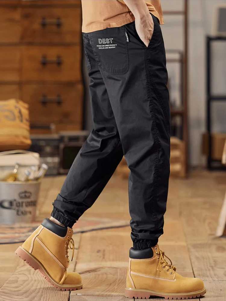 American style functional landing engineering pants mens summer trendy brand loose and niche design straight leg LX241107