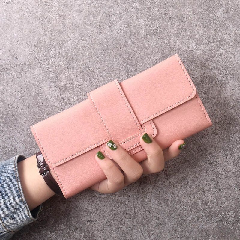Multifunctional Handbag for Women Ladies Leather Wallet Long Flap High-end Luxury Long Purse Buckle Leather Wallets Card Holder