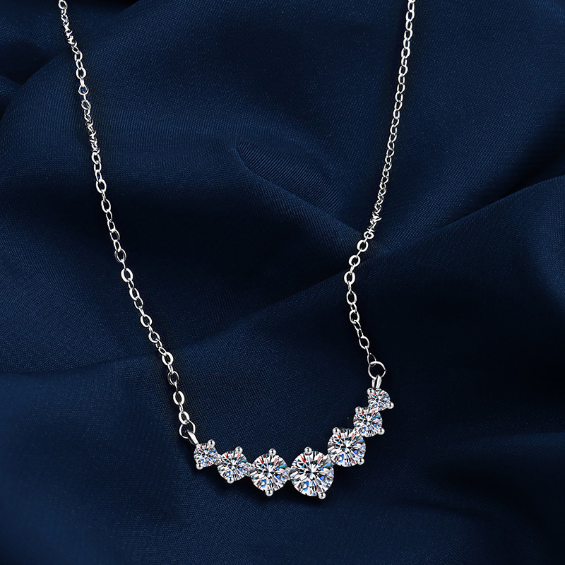 2024 Ins Top Sell Lover Pendant Simple Fashion Jewelry 925 Sterling Silver Round Cut White 5A Cubic Zircon CZ Diamond Elegant Tennis Women Clavicle Ne