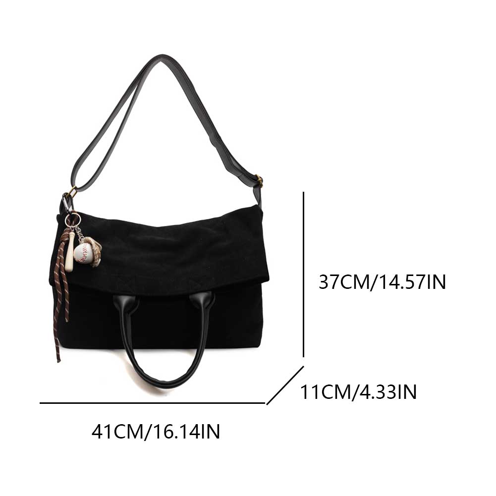 Women Fashion Crossbody Bag Faux Suede All Match Tote Handbag Adjustable Strap Casual Satchel Bag Female Commute Bag