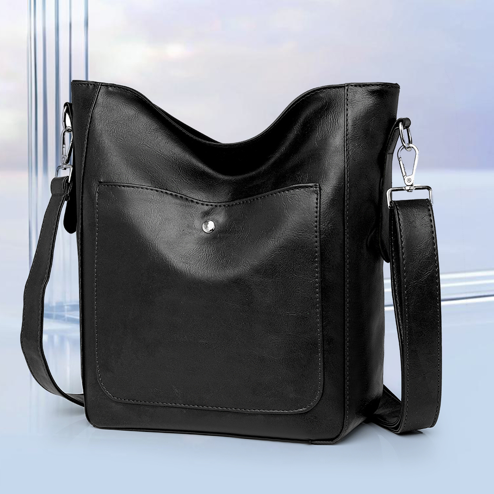 Handbag for Women with Adjustable Strap Hobo Bag PU Leather Multi-Pocket Bucket Bag Large Capacity Satchel Purse for Work Travel