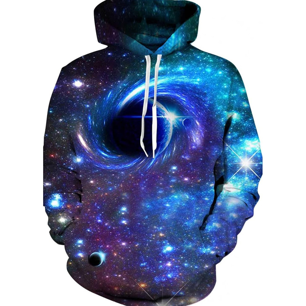 Hoodie for Mens Womens Unisex Adults 3D Printed Fashion Hoodies for Men Women Pullover Novelty Sweatshirts with Big Pockets Graphic Trendy Starry Sky 