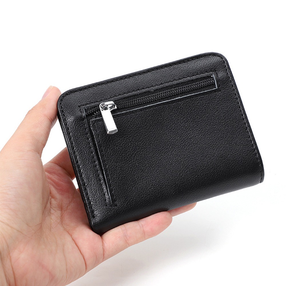 Durable Genuine Leather Slim Men Wallet Multi-card Portable Thin Pocket Wallet Large Capacity Small Coin Purse Men