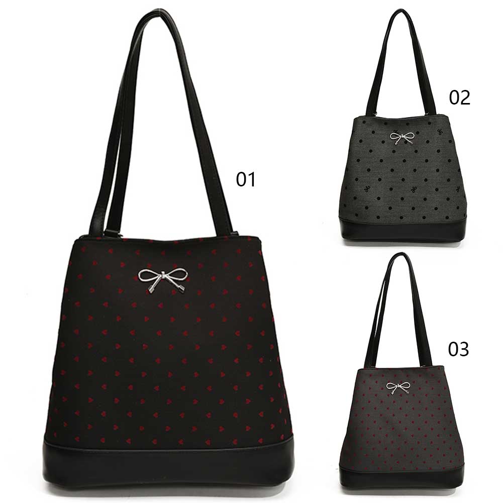 Women Casual Messenger Bag Multi-Functional Stylish Crossbody Bag Adjustable Strap Polka Dot Bucket Bag Outdoor Travel Bag