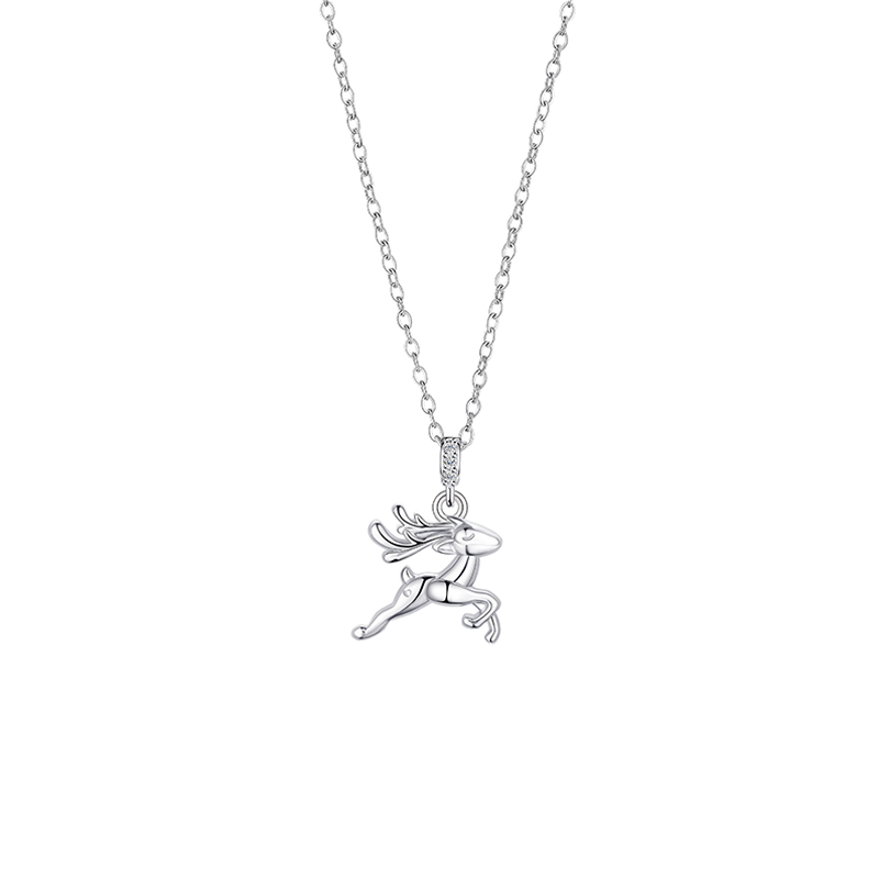 Women's Christmas 'Sprinting Deer' Elegant Necklace by Original Bara Paradise Collection