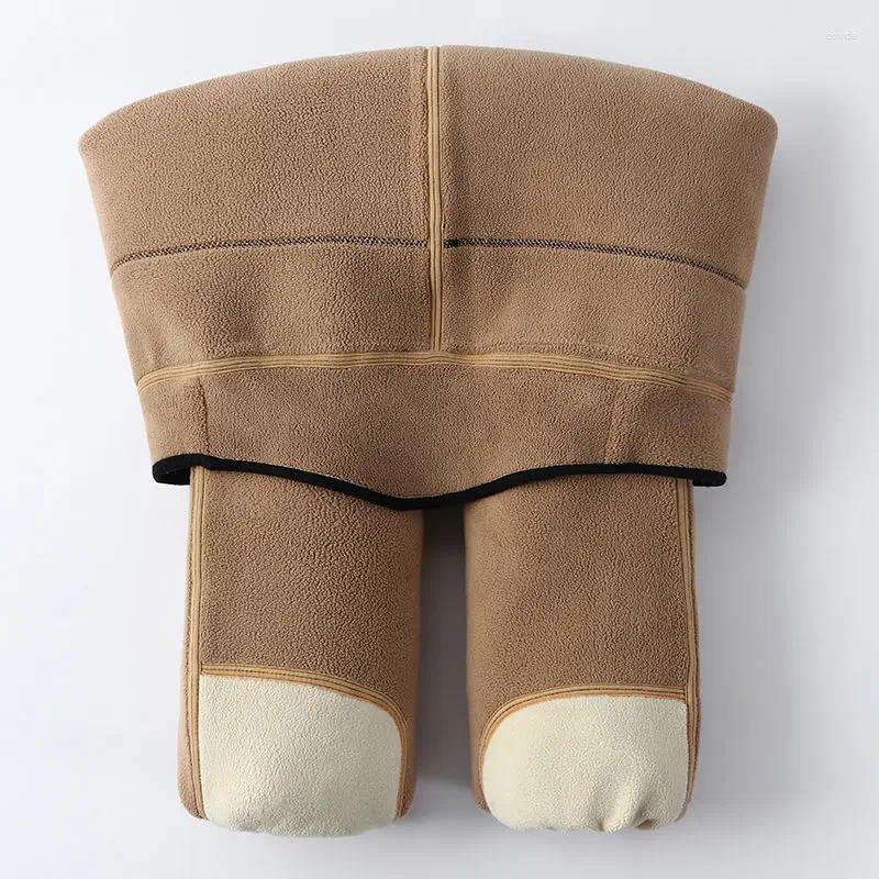 Mens Alpaca Wool Thermal Stretch Leggings Winter Underwear Cotton Padded Trousers