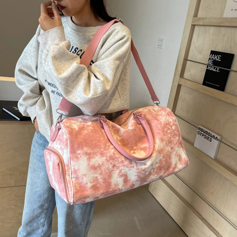 Fashion Sports Handbag Large Capacity PU Short Travel Bag Casual Men's Bag Women's Duffel Bag Luggage Gym Fitness XA37CC