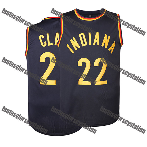 Men's #22 Embroidered Black Basketball Clark Jersey - Breathable & Stretchy Sleeveless Sports Uniform for Training, Competition & Parties