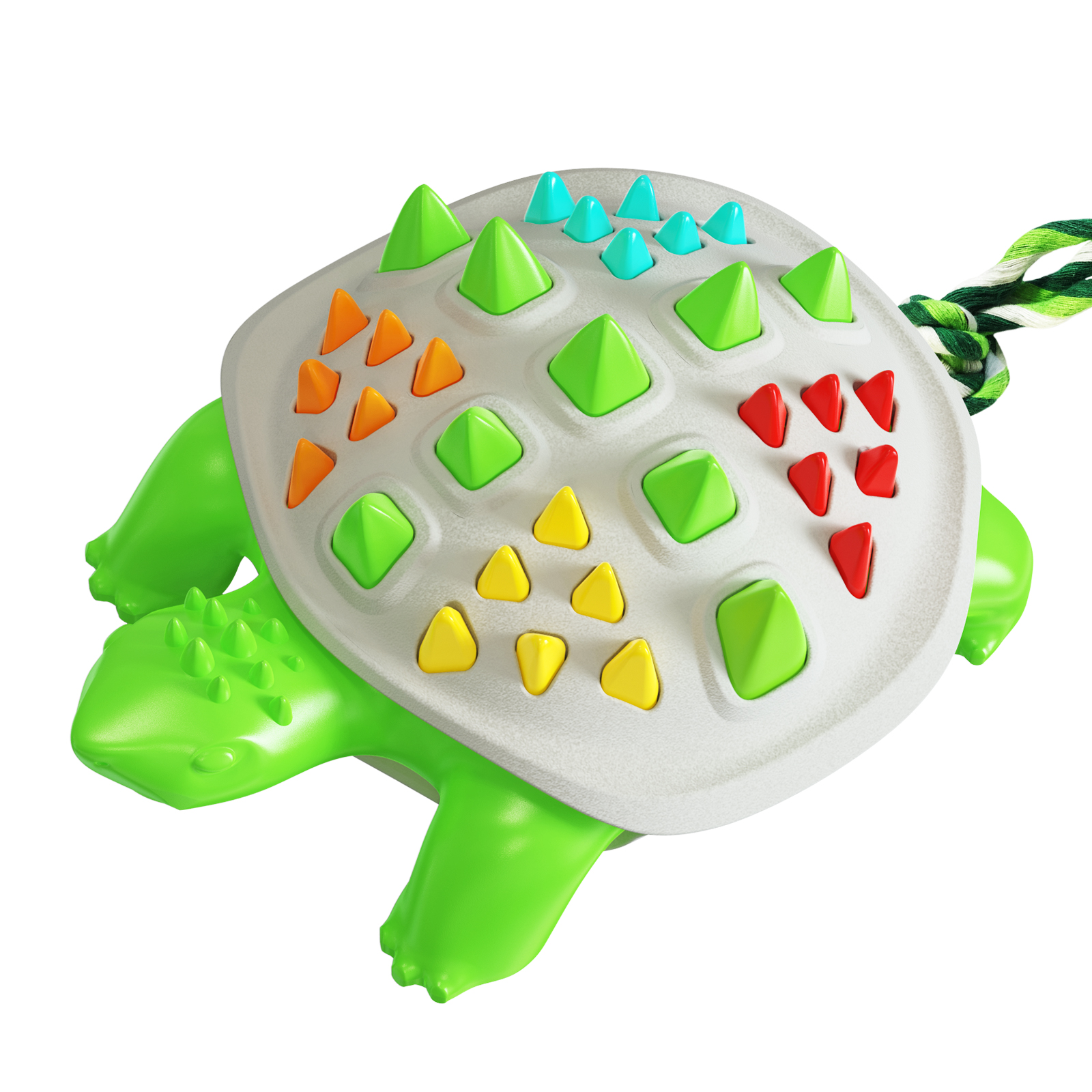 Original Manufacturer Pet Dog Chew Toy Bite Resistance Multi Color Turtle Shape Dog Teeth Clean Grinding Toys