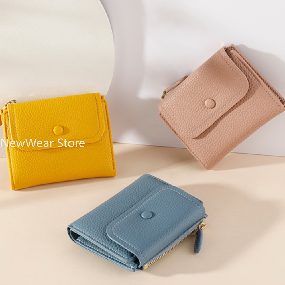Small Pu Leather Women Wallet Mini Lady Coin Purse Pocket Yellow Female Wallet Girl Money Clip Brand Small Women Wallets Purse