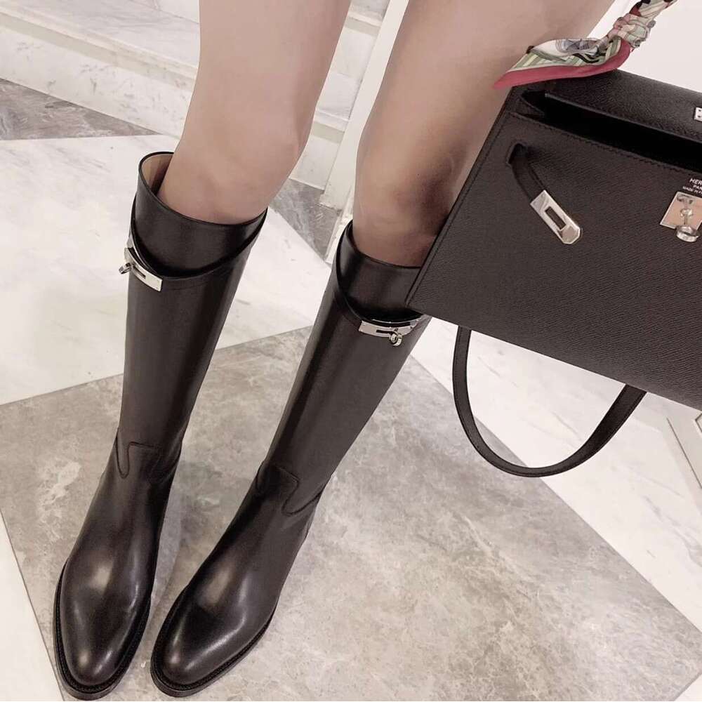 Boots Thigh High Brown Women Vintage Leather Square Heel Knee Height Buckle Boot Keep Warm Round Toe Shoes British Style 231026