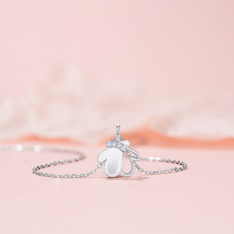Christmas Collection Women's Hollow Hand Glove Pendant Necklace - Unique Design