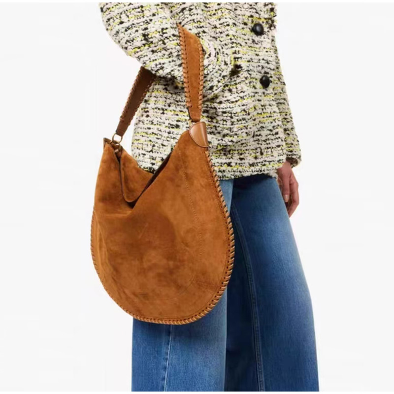 New Brown Saddle Bag Brand Designer Luxury Fashion Tote Bag For Women New High Quality Leather Woven Large Capacity Diagonal Bag