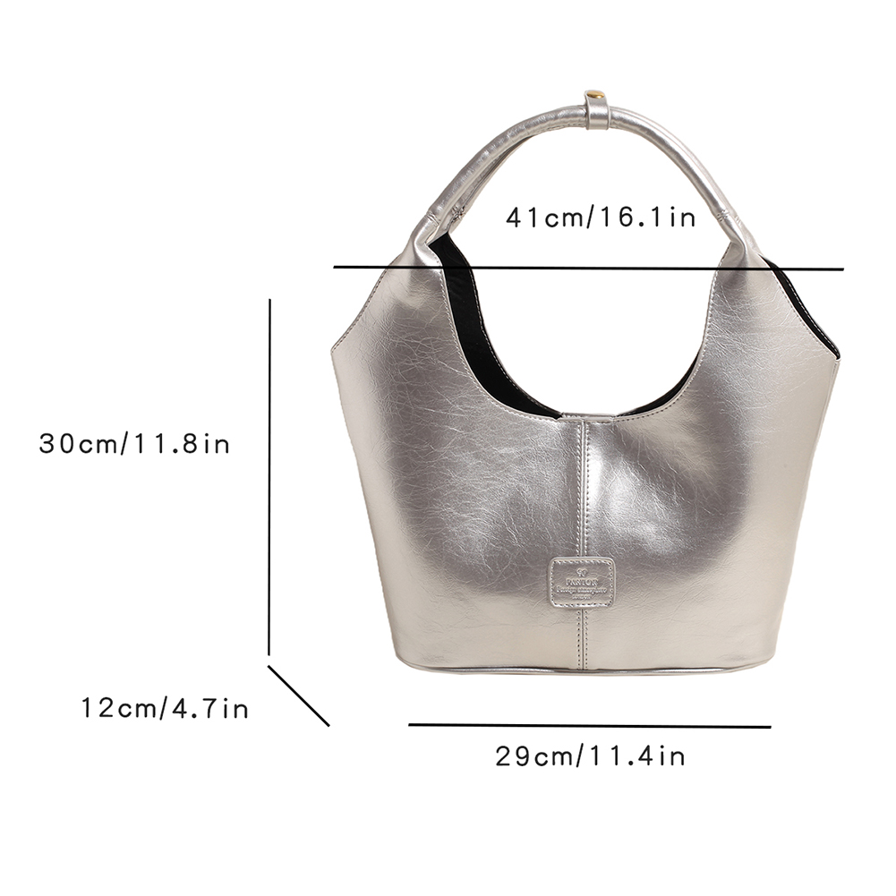 Shoulder Bag for Women PU Leather with Inner Pocket Underarm Bag Solid Handbag Tote Bag Work Travel Bag