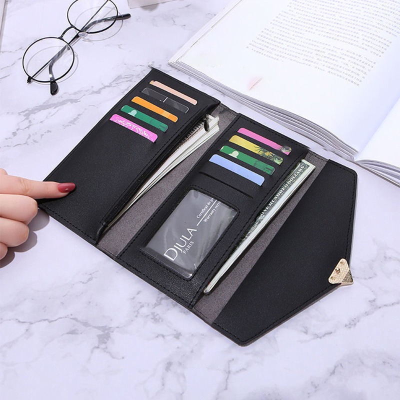 Coin Clutch Purses PU Leather Long Wallets Women's Light Luxury Fashion Simple Short Wallet Mini Credit Card Holder Money Bag