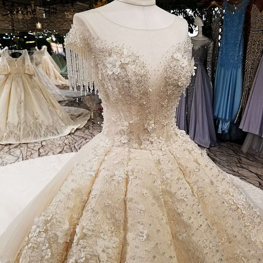 SERENE HILL Extreme Sleeveless Sexy Vintage Wedding Dress 2025 Crystal Wers High-End Custom Tulle Bridal Gown C12470
